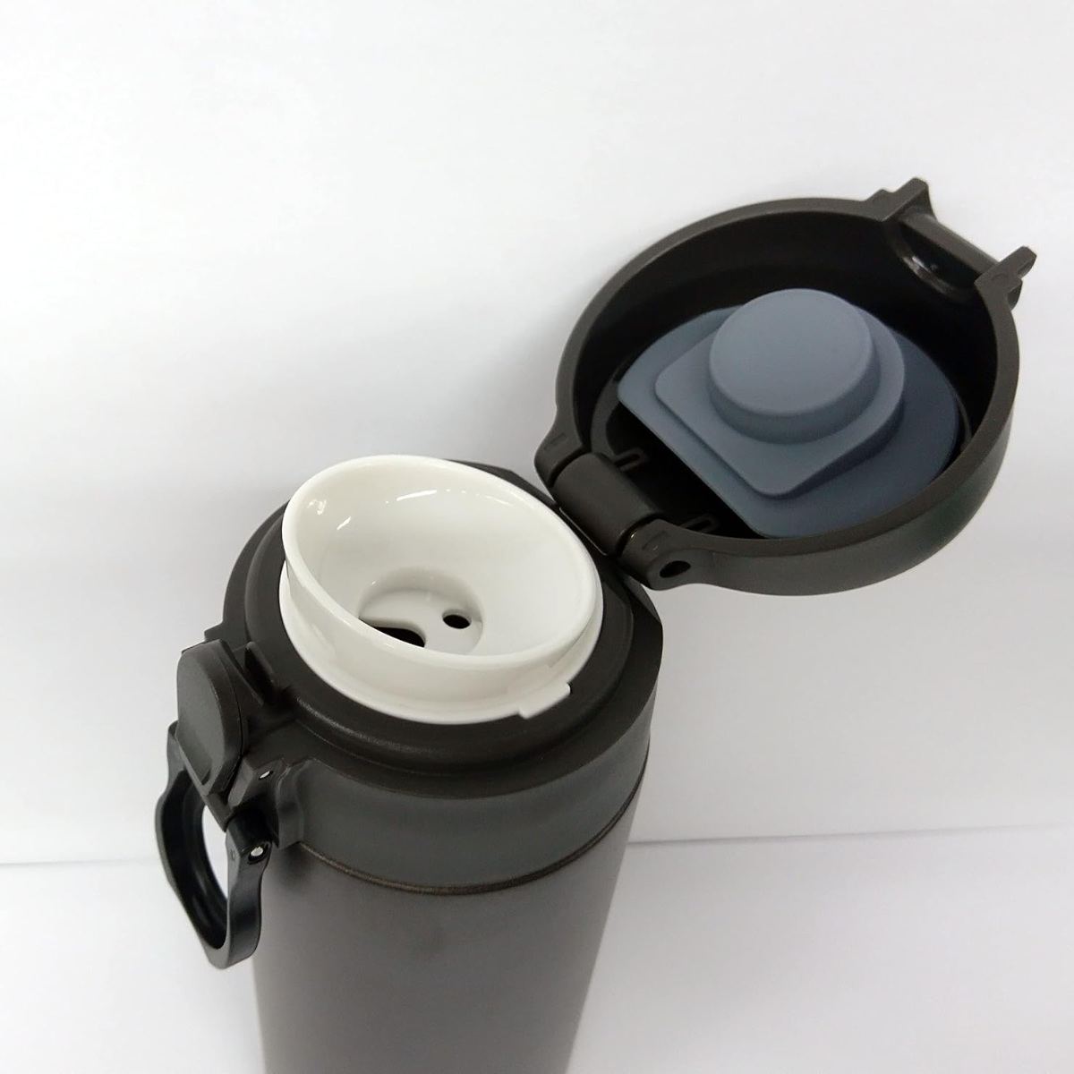 水筒 350ml マグボトル ステンレスボトル ( 保温 保冷 軽量 直飲み コンパクト ワンタッチ マグ ボトル 真空断熱 ダイレクトボトル 直のみ すいとう ステンレス ワンプッシュ ) 【ブラウン】 ブラウン