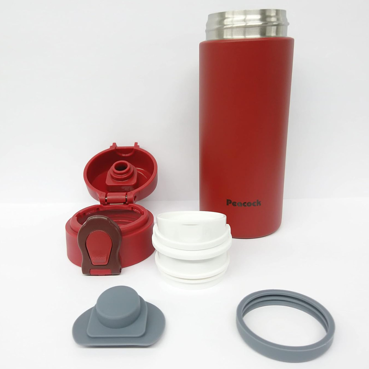 水筒 350ml マグボトル ステンレスボトル ( 保温 保冷 軽量 直飲み コンパクト ワンタッチ マグ ボトル 真空断熱 ダイレクトボトル 直のみ すいとう ステンレス ワンプッシュ ) 【ブラウン】 ブラウン