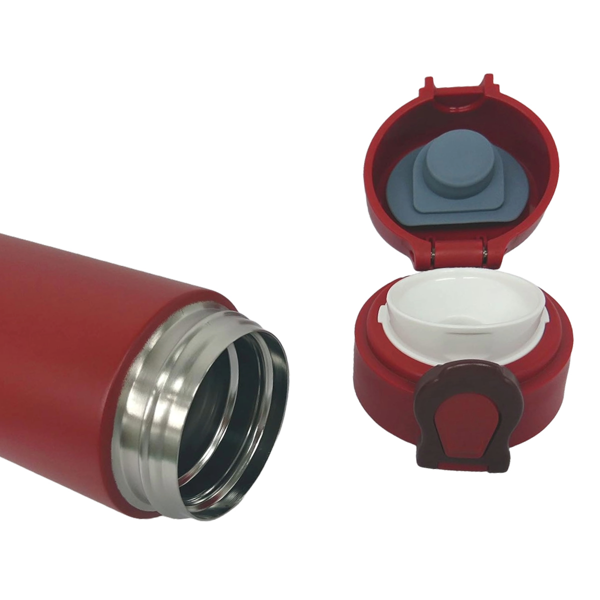 水筒 350ml マグボトル ステンレスボトル ( 保温 保冷 軽量 直飲み コンパクト ワンタッチ マグ ボトル 真空断熱 ダイレクトボトル 直のみ すいとう ステンレス ワンプッシュ ) 【ブラウン】 ブラウン