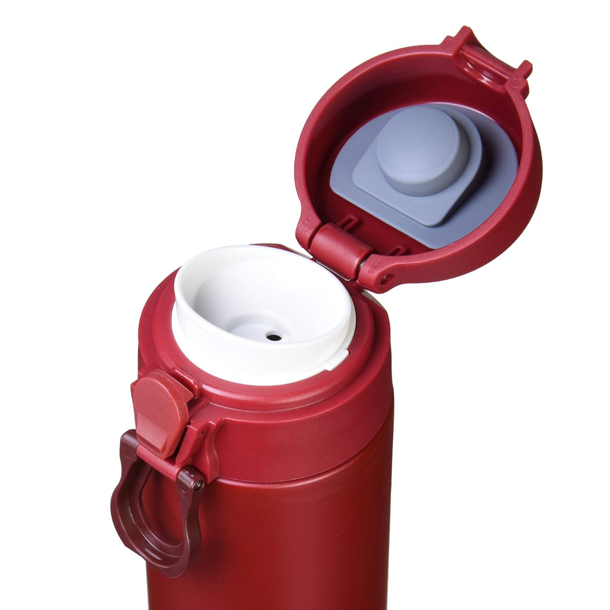 水筒 350ml マグボトル ステンレスボトル ( 保温 保冷 軽量 直飲み コンパクト ワンタッチ マグ ボトル 真空断熱 ダイレクトボトル 直のみ すいとう ステンレス ワンプッシュ ) 【ブラウン】 ブラウン