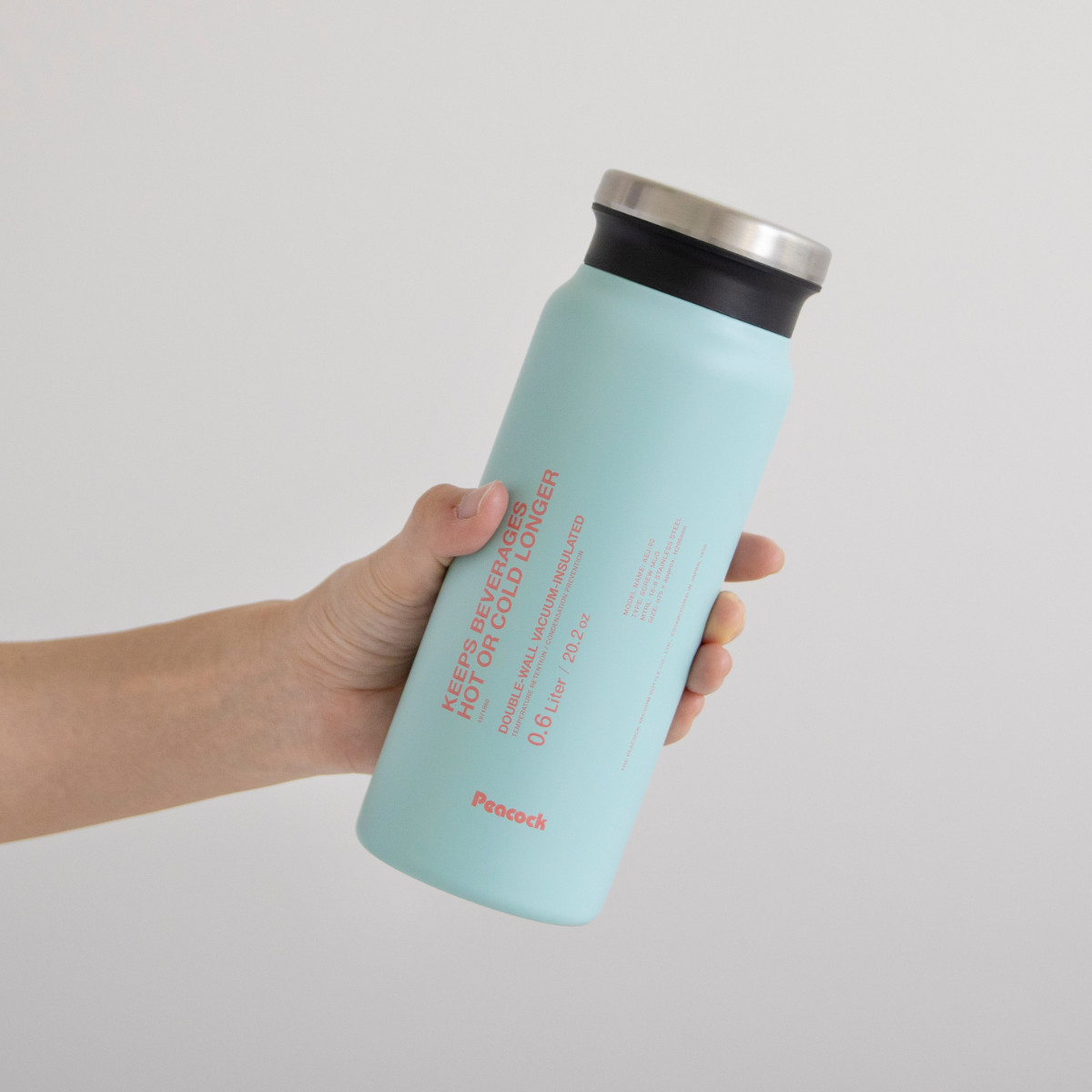 水筒 600ml ステンレスボトル スクリュータイプ ( ボトル 0.6L スクリュー ステンレス製 直飲み おしゃれ マグタイプ ダイレクトボトル ダイレクト シンプル お洒落 ステンレス 樹脂製 ) 【コーラルピンク】 コーラルピンク