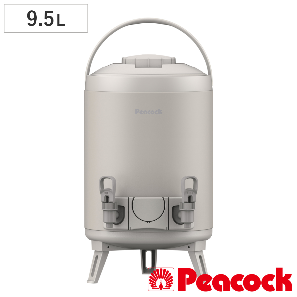ウォータージャグ ダブルコックキーパー 9.5L （ 保冷 保温 スポーツジャグ ウォーターキーパー 9.5リットル オシャレ ライトグレー グレー シンプル ダブルコック 日本製 国産 広口 二重ぶた ）