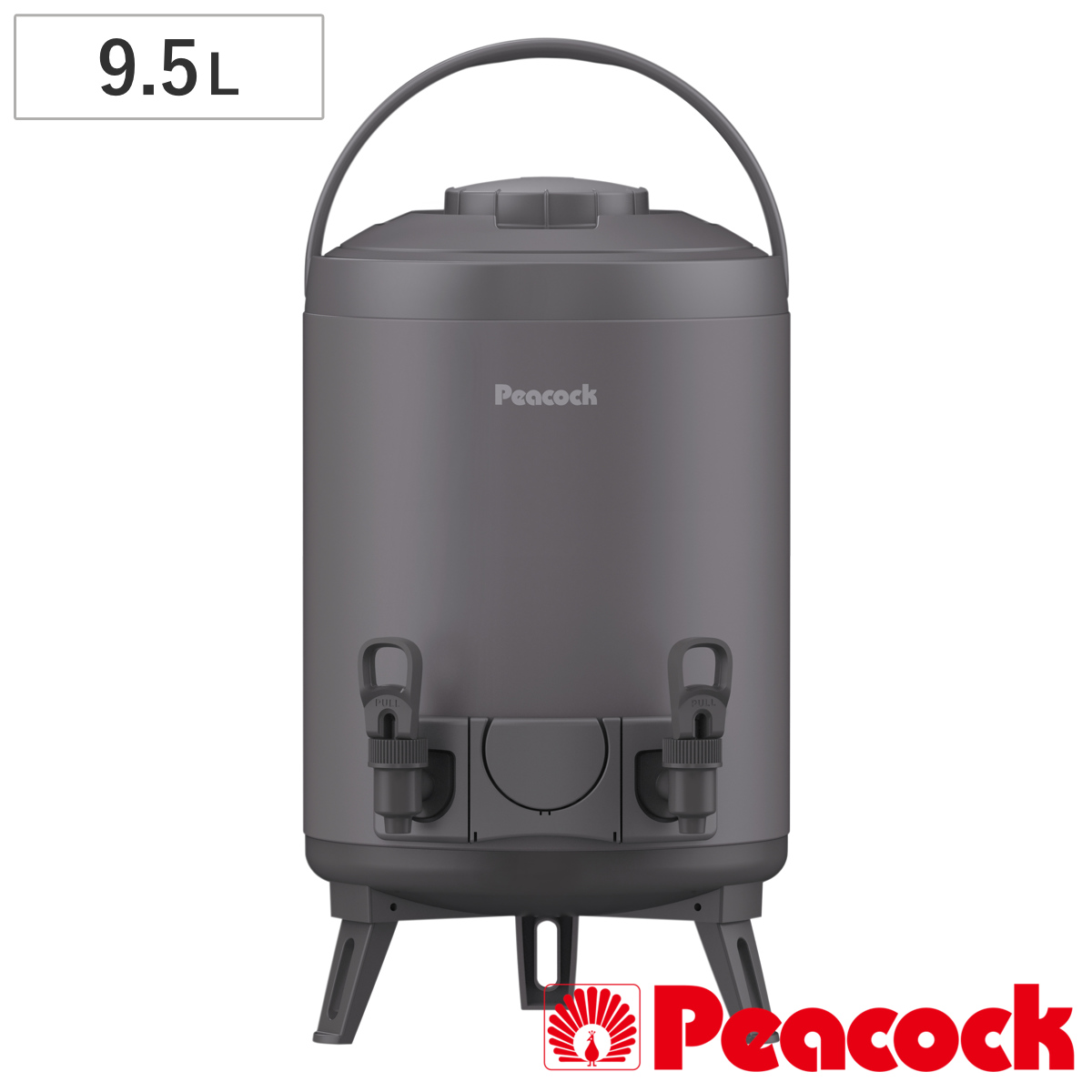 ウォータージャグ ダブルコックキーパー 9.5L （ 保冷 保温 スポーツジャグ ウォーターキーパー 9.5リットル スポーツドリンク対応 サーバー タンク オシャレ ダークグレー グレー シンプル 日本製 広口 二重ぶた ）