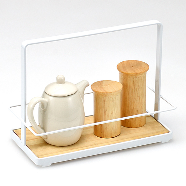 調味料ラック ワイヤー製 スパイスラック カフェ風 ナチュレア ( 調味料スタンド 調味料収納 スパイス収納 キッチンスタンド スパイス 調味料棚 調味料置き シンク上 カウンター上 コンロサイド キッチントップ おしゃれ )