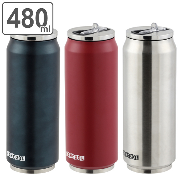 Dショッピング 水筒 マグ 480ml ストロー カンクール ワンタッチ 保冷専用 ストローマグ ストロータイプ 缶型 ステンレスボトル 直飲み ダイレクト ステンレス ボトル 広口 おしゃれ 大人 ネイビー カテゴリ 水筒の販売できる商品 リビングート