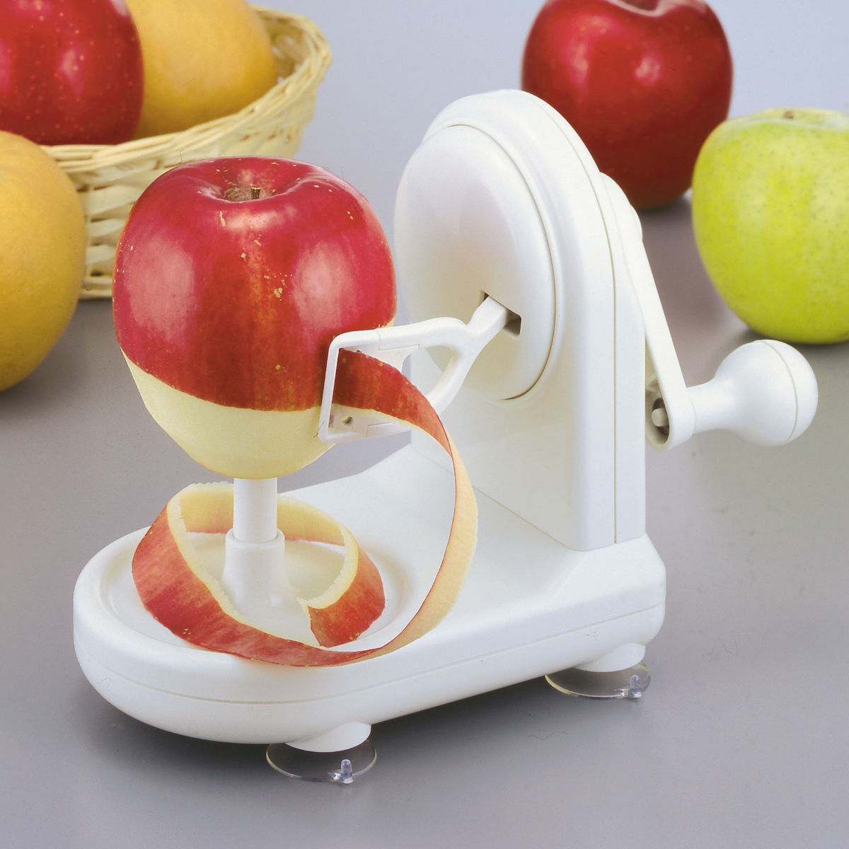 アップルピーラー 回転式ピーラー ピーラー 皮むき器 キッチン 便利グッズ （ りんご皮むき器 皮剥き器 回転式 手動 りんご リンゴ 林檎
