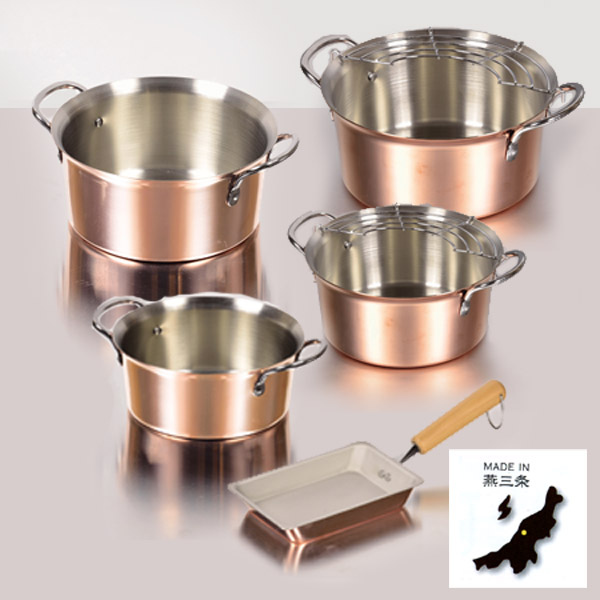 しゃぶしゃぶ鍋 16cm 銅製 ガス火専用 ミニサイズ （ 両手鍋 ひとり鍋