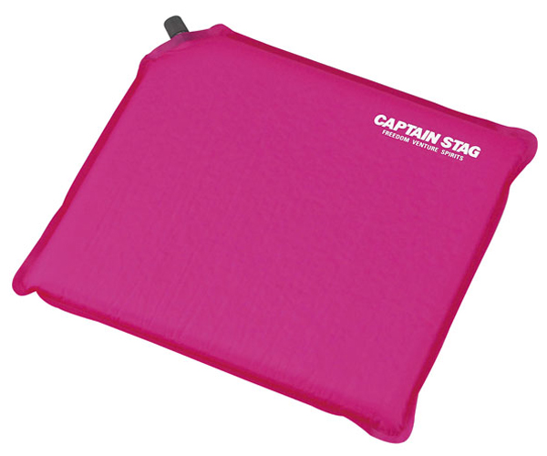 座布団 インフレーティングザブトン アウトドア レジャー 携帯用 ( キャプテンスタッグ クッション コンパクト収納 CAPTAIN STAG 花火 スポーツ観戦 魚釣り ピクニック ツーリング 膨張式 ) 【ブルー】 ブルー