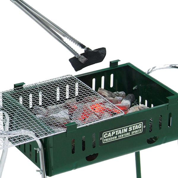 バーベキューコンロ 430 スライド式グリルオープン 網幅約43cm 3