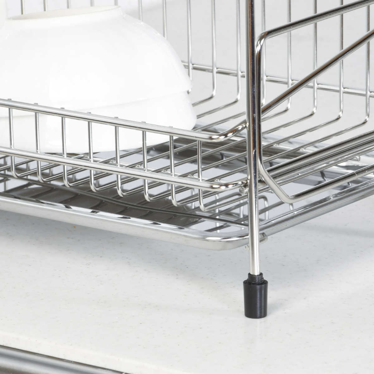 水切りラック 2段 ステンレス製 まな板受け付き アットアクア ( 水切りかご 水切りカゴ 水切りバスケット 二段 大容量 まな板受け付き シンク上 シンクサイド 水切り 洗い物 食器洗い 乾燥 )