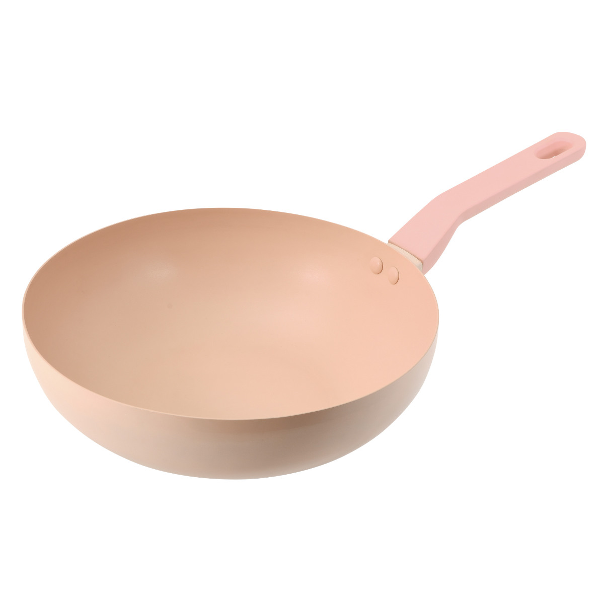 フライパン 28cm 深型 IH対応 ROSA ふっ素加工 いため鍋 ( ガス火対応 オール熱源対応 炒め鍋 フッ素加工 軽い 28センチ フッ素コーティング アルミ製 軽量 ピンク 可愛い おしゃれ ローサ )