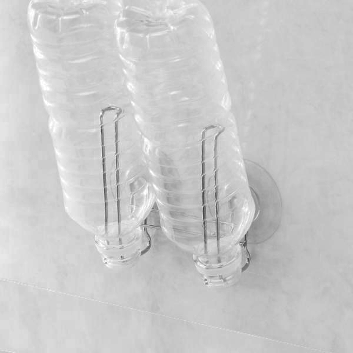 ボトルスタンド ステンレス製 吸盤 アットアクア エコハンガー ( 水切りスタンド ペットボトル 牛乳パック 吸盤フック ペットボトル干し 水切り 乾燥 乾かす スタンド フック 多機能 水切りハンガー 保存袋 )