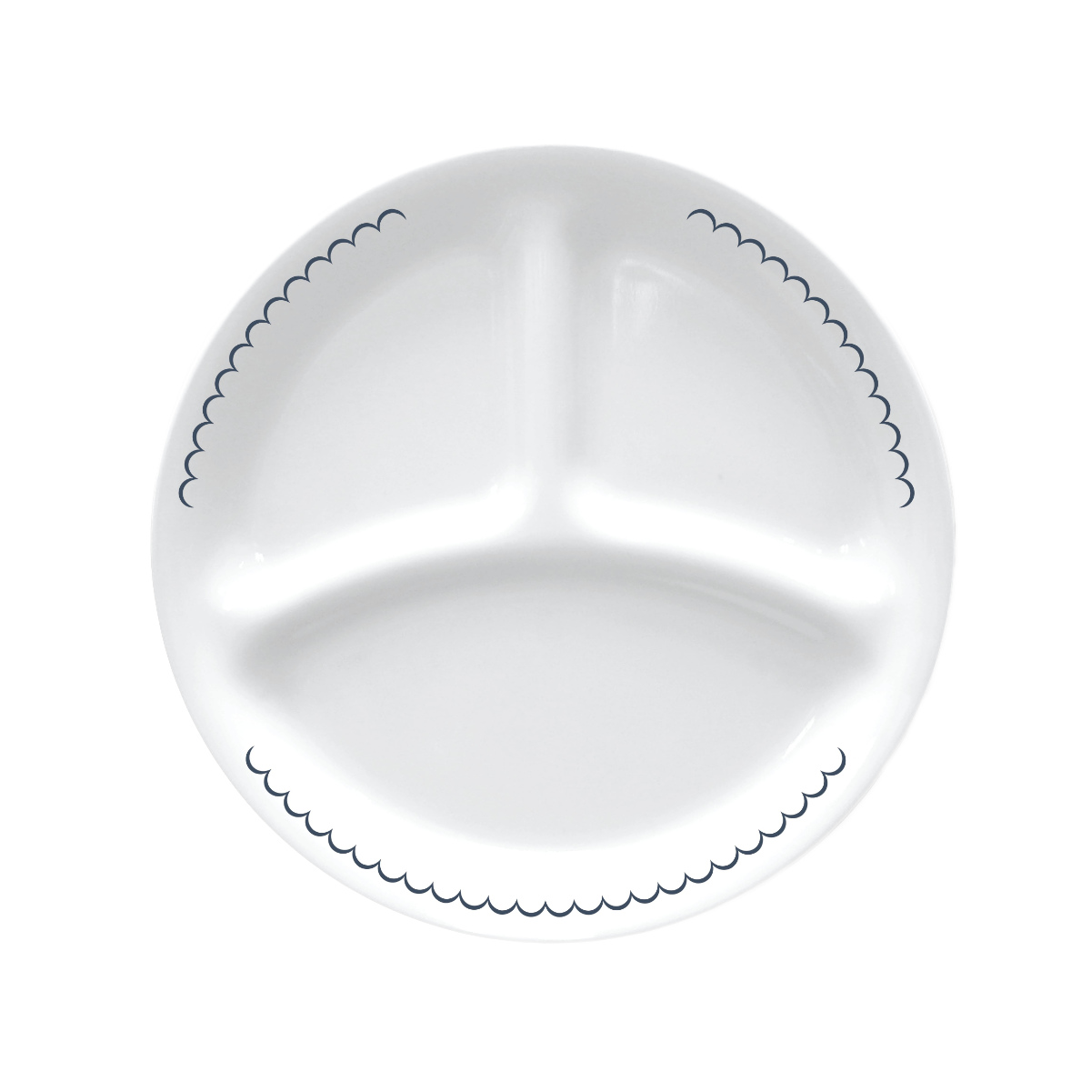 ランチプレート 21.5cm CORELLE コレールカスピアンレース ランチ皿 小 ( 強化ガラス 電子レンジ対応 食洗機対応 オーブン対応 仕切り皿 丈夫 軽い 割れにくい 3つ仕切り ワンプレート モーニングプレート 朝食 おしゃれ )