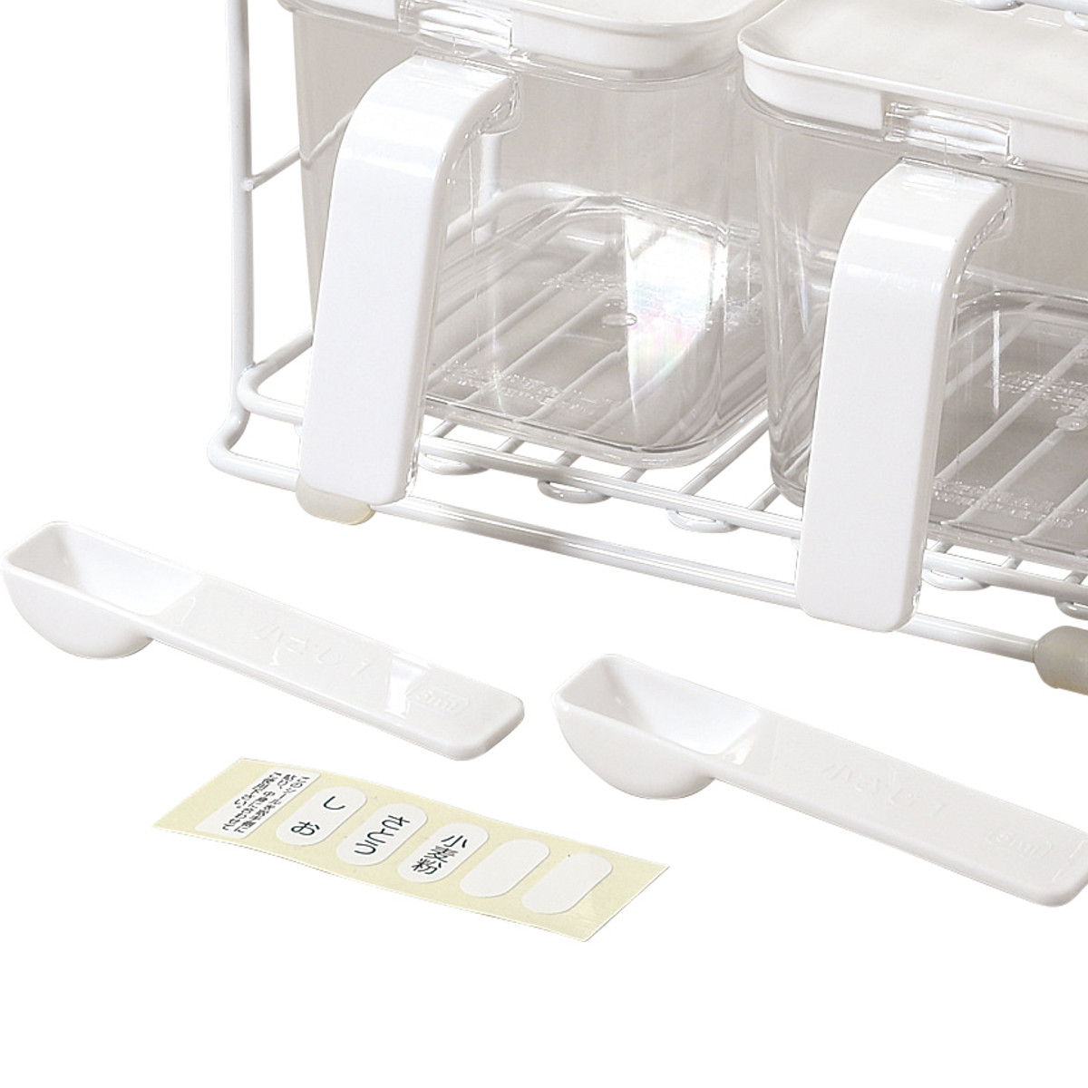 ブランキッチン 調味料ラック 3段 ストッカー2個付 ( スパイスラック キッチンラック 調味料収納 調味料スタンド スパイス置き 三段 セット 収納ラック 調味料 スパイス スタンド ラック 収納 棚 ストッカー )