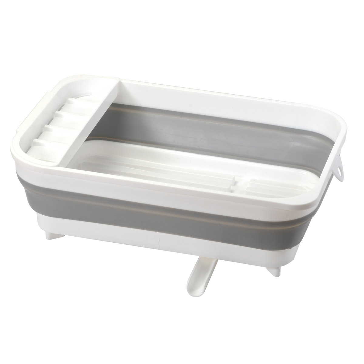 水切りかご キッチンメイト 折りたたみできる 水切りカゴ ポケット付 ( 水切りラック かご バスケット バケツ 日本製 水切りトレー 折りたたみ シリコン 折りたたみバスケット プラスチック 皿洗い 乾燥 コンパクト シンク )