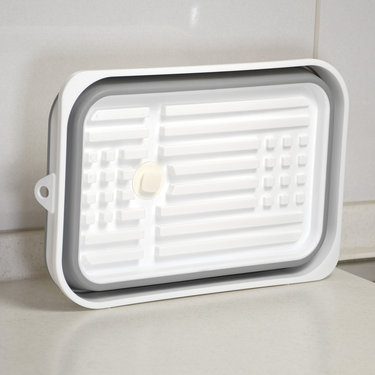 水切りかご キッチンメイト 折りたたみできる 水切りカゴ ポケット付 ( 水切りラック かご バスケット バケツ 日本製 水切りトレー 折りたたみ シリコン 折りたたみバスケット プラスチック 皿洗い 乾燥 コンパクト シンク )