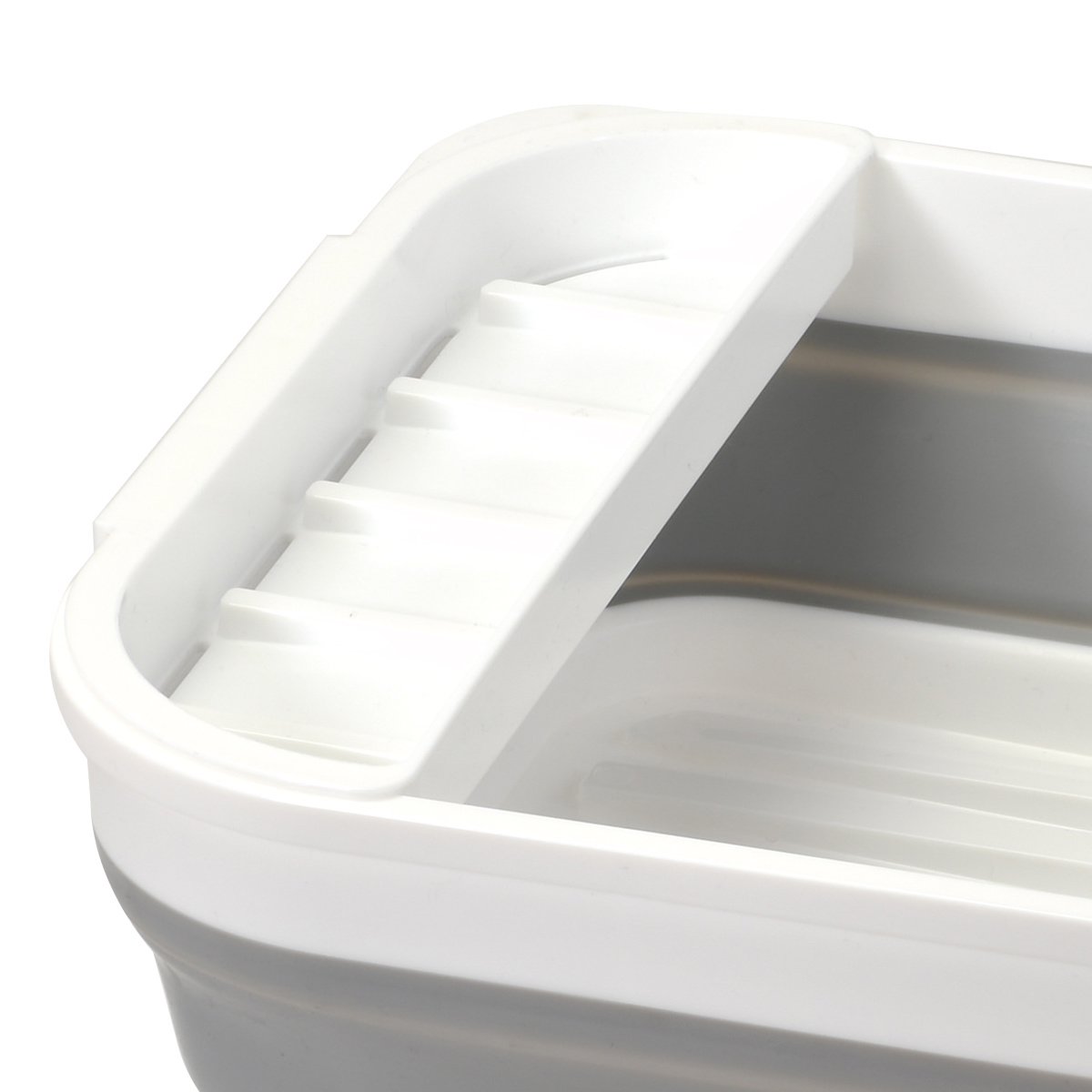 水切りかご キッチンメイト 折りたたみできる 水切りカゴ ポケット付 ( 水切りラック かご バスケット バケツ 日本製 水切りトレー 折りたたみ シリコン 折りたたみバスケット プラスチック 皿洗い 乾燥 コンパクト シンク )