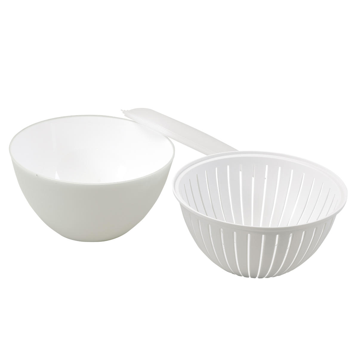 ボウル 3点セット 19cm ザル付き 蓋付き ララシャイン 抗菌耐熱カラーボウル ( 耐熱ボウル ざる 深型ボウル 電子レンジ対応 食洗機対応 日本製 19センチ レンジボール 耐熱ボール ボール 深型 コランダー セット 深型ボール 軽量 ) 【クリアグリーン】 クリアグリーン