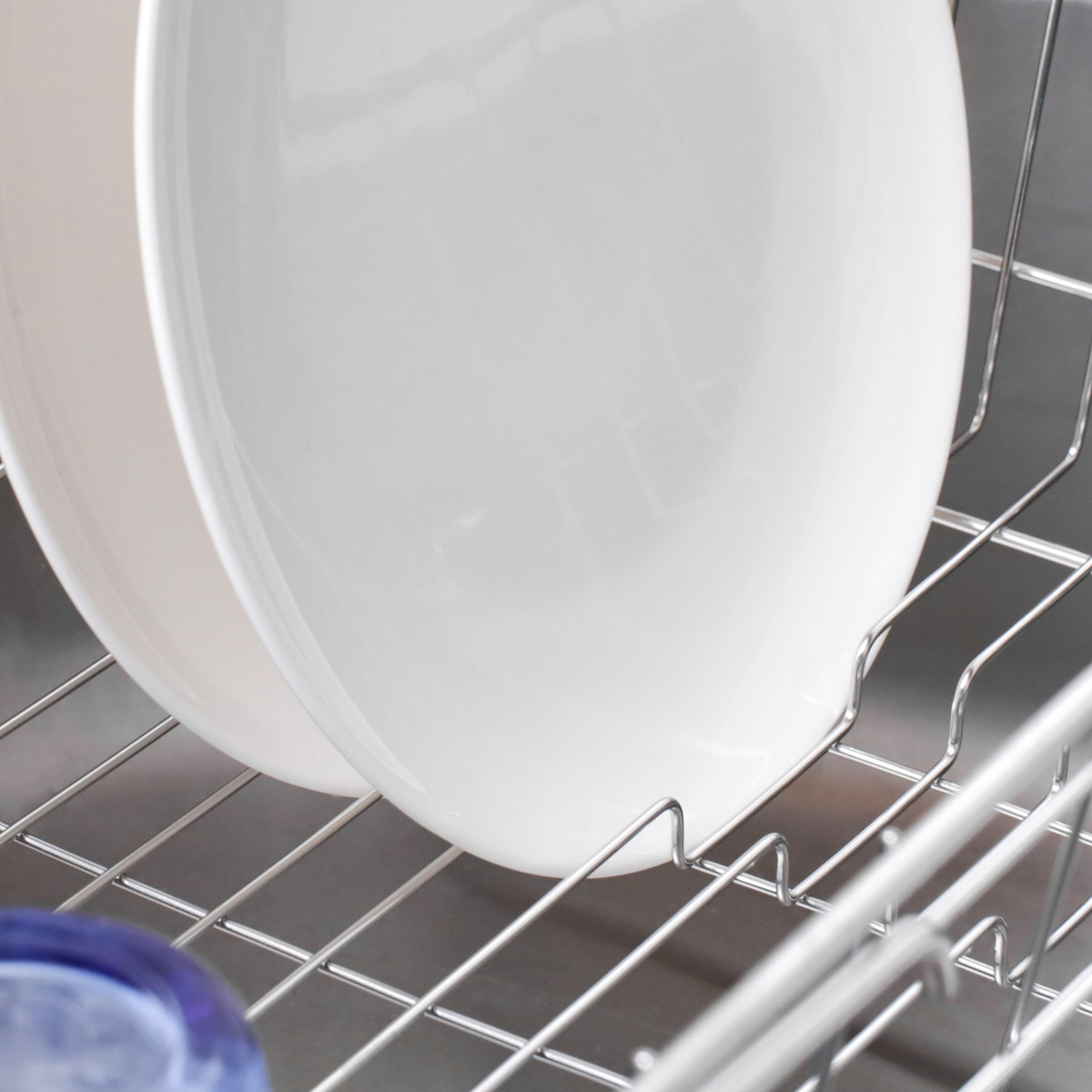 水切りラック シンプル・ウェア ステンレス製シンクスライド式水切りバスケット ( ステンレス 1段 シンク上 伸縮 スライド式 水切りバスケット かご ラック シンク 渡せる 水切り シンク渡し 新生活 洗い物 食器 洗い )