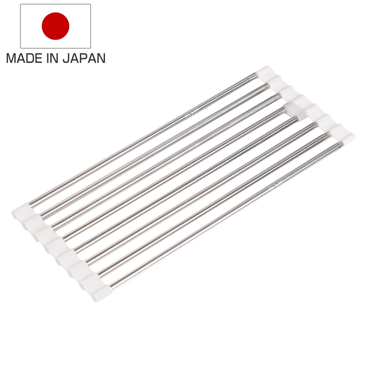 水切りラック デュアリス ステンレス製スライド式パイプ棚 ( ステンレス 日本製 シンク上 伸縮 一時置き 調理台 水切りマット 水切りトレー シンク 渡せる 水切り シンク渡し 新生活 洗い物 食器 洗い )