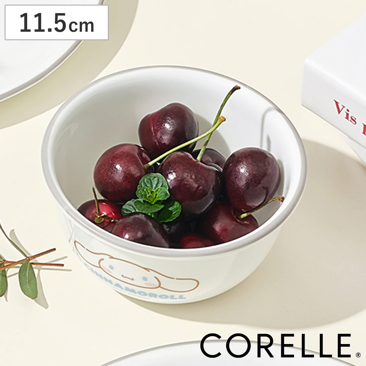 ボウル 11.5cm CORELL コレール シナモロール ライスボウル ( 強化ガラス 電子レンジ対応 食洗機対応 オーブン対応 皿 お皿 器 軽い 割れにくい おしゃれ かわいい キャラクター サラダボウル ヨーグルト 朝食 前菜 耐久性 丈夫 )