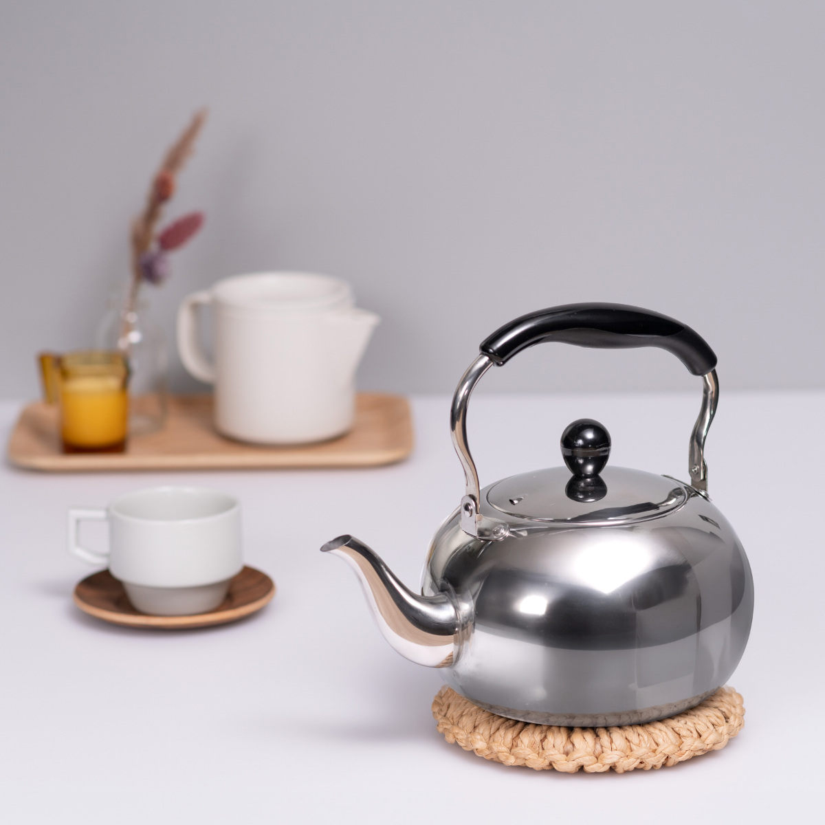 ケトル 2.5L IH対応 月のしずく ステンレス製 ( ガス火対応 やかん 湯沸かし 湯沸し ポット 2.5リットル ステンレスケトル 調理器具 キッチン用品 おしゃれ )