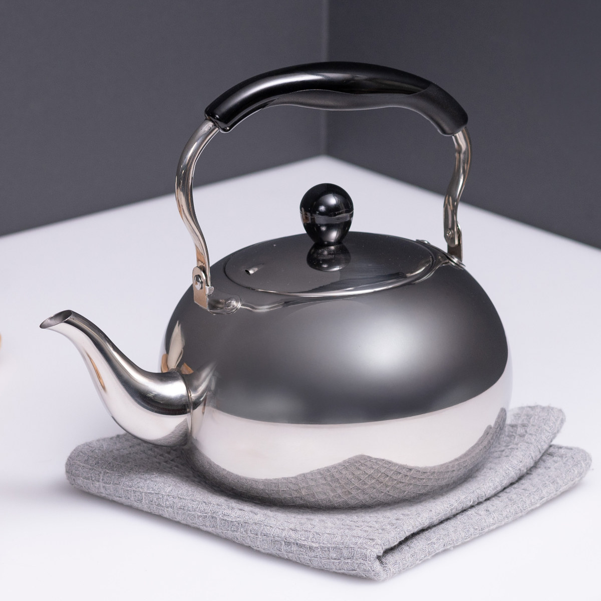 ケトル 2.5L IH対応 月のしずく ステンレス製 ( ガス火対応 やかん 湯沸かし 湯沸し ポット 2.5リットル ステンレスケトル 調理器具 キッチン用品 おしゃれ )