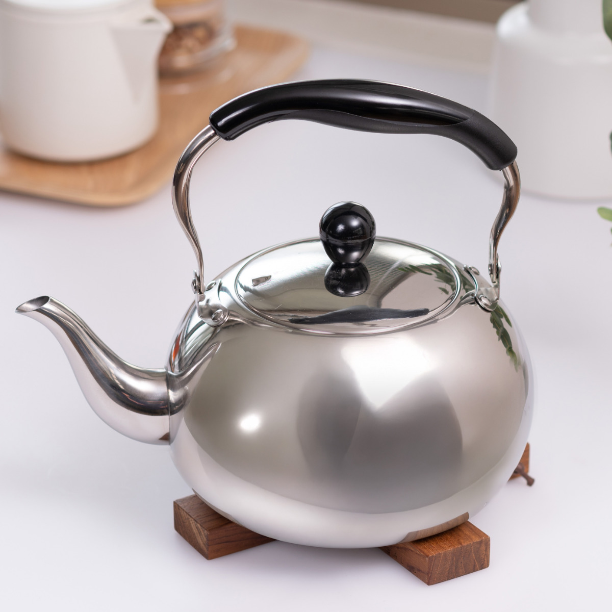 ケトル 2.5L IH対応 月のしずく ステンレス製 ( ガス火対応 やかん 湯沸かし 湯沸し ポット 2.5リットル ステンレスケトル 調理器具 キッチン用品 おしゃれ )