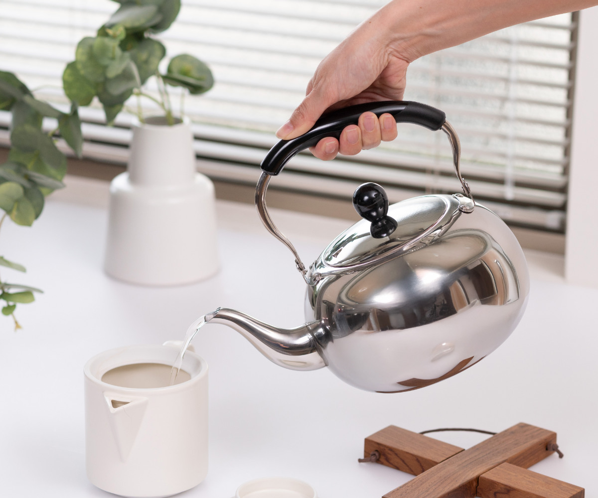 ケトル 2.5L IH対応 月のしずく ステンレス製 ( ガス火対応 やかん 湯沸かし 湯沸し ポット 2.5リットル ステンレスケトル 調理器具 キッチン用品 おしゃれ )