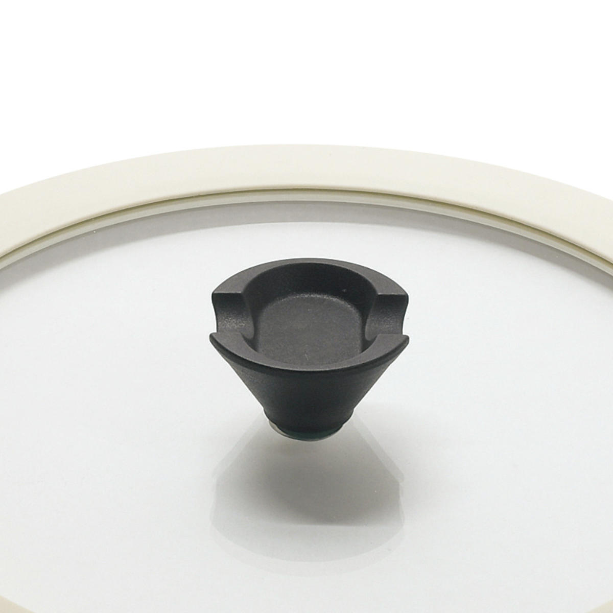 フライパン 蓋 24cm用 ガラス蓋 シリコン縁付き トルティーノ 鍋蓋 ( ふた 鍋ふた 専用ガラス蓋 窓付き 24センチ フタ 鍋用 ガラスふた 蒸気穴付き 調理器具 ホワイト )