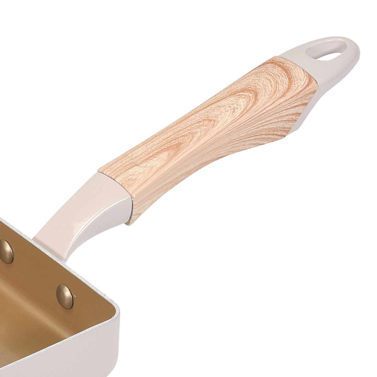 卵焼き器 15×18cm IH対応 ロングライフスピンコート ( ガス火対応 オール熱源対応 金属ヘラOK 玉子焼き器 フライパン エッグパン 玉子焼きフライパン 朝食 弁当作り 時短調理 お弁当作り 軽量 軽い ふっ素加工 アルミ製 ホワイト )