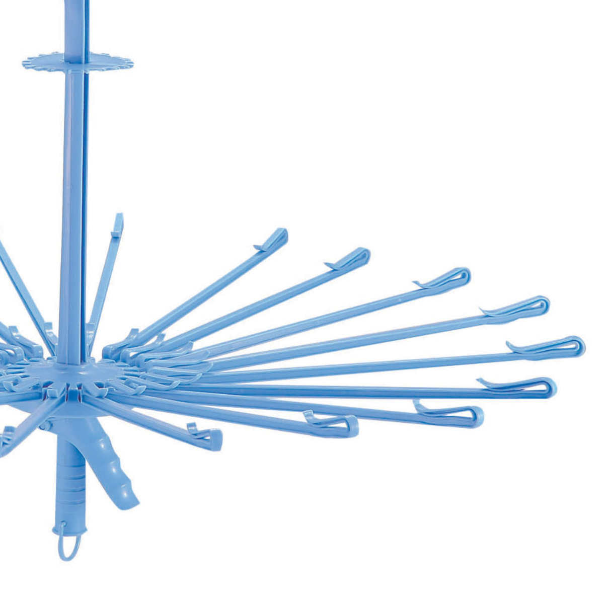 洗濯ハンガー ベルタ タオルハンガー パラソルハンガー キャッチ式 20本付 ( タコ足ハンガー タオル干し たこ足 クリップ付き パラソル タオル 20枚 グリップ式 コンパクト 収納 ブルー )