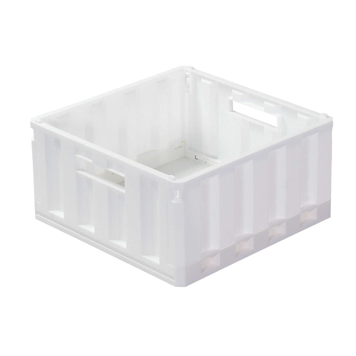 キッチン 小物入れ スキット 折りたたみ式コンテナ Mサイズ ( コンテナ 整理ボックス 収納ケース バスケット 折りたたみ コンパクト 日本製 コンテナボックス 積み重ね スタッキング シンク下 収納 ストック 食品 日用品 コスメ )