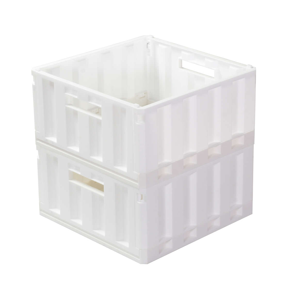 キッチン 小物入れ スキット 折りたたみ式コンテナ Mサイズ ( コンテナ 整理ボックス 収納ケース バスケット 折りたたみ コンパクト 日本製 コンテナボックス 積み重ね スタッキング シンク下 収納 ストック 食品 日用品 コスメ )