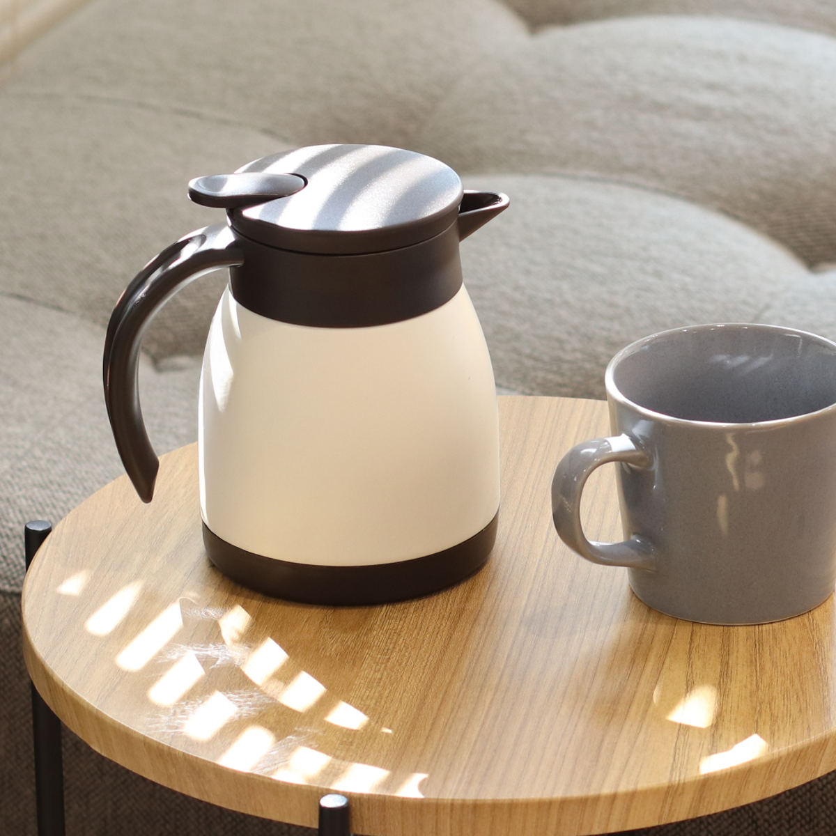 卓上ポット 500ml 保温 保冷 エコット テーブルポット ステンレス製 ( ステンレスポット 保温ポット 保冷ポット 真空二重構造 ステンレス お湯割り 魔法瓶 )