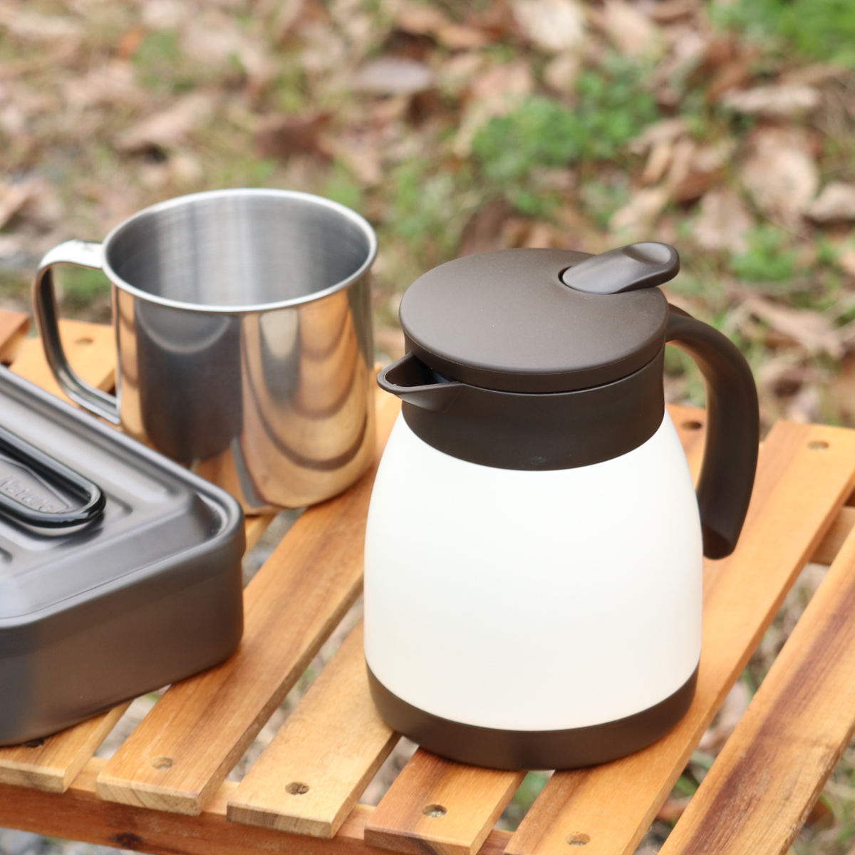 卓上ポット 500ml 保温 保冷 エコット テーブルポット ステンレス製 ( ステンレスポット 保温ポット 保冷ポット 真空二重構造 ステンレス お湯割り 魔法瓶 )