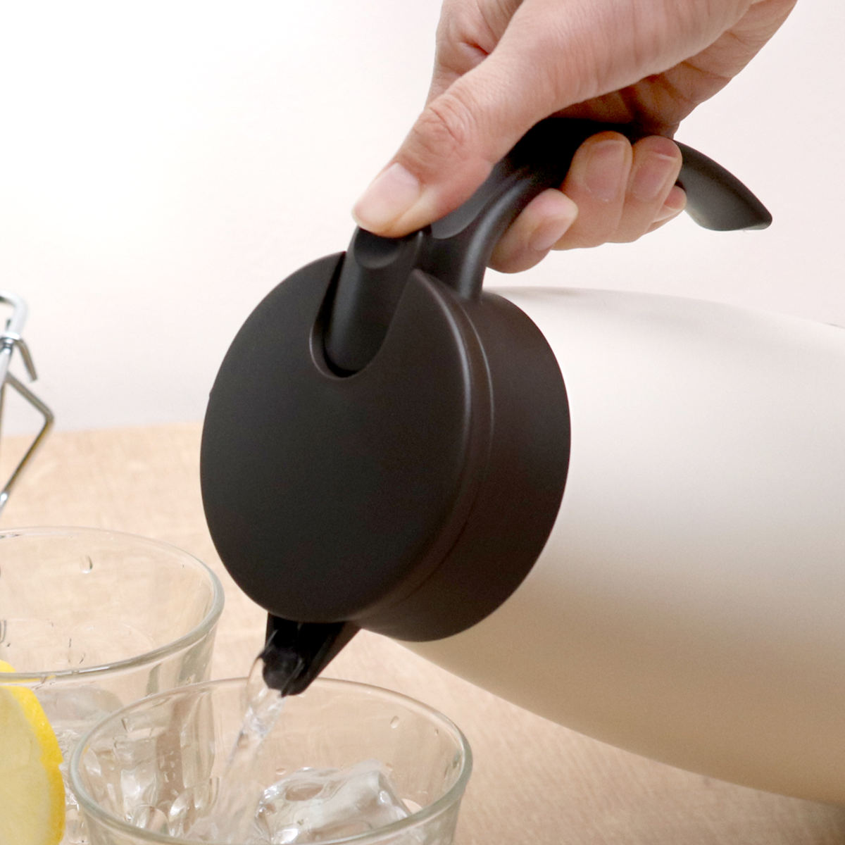 卓上ポット 500ml 保温 保冷 エコット テーブルポット ステンレス製 ( ステンレスポット 保温ポット 保冷ポット 真空二重構造 ステンレス お湯割り 魔法瓶 )