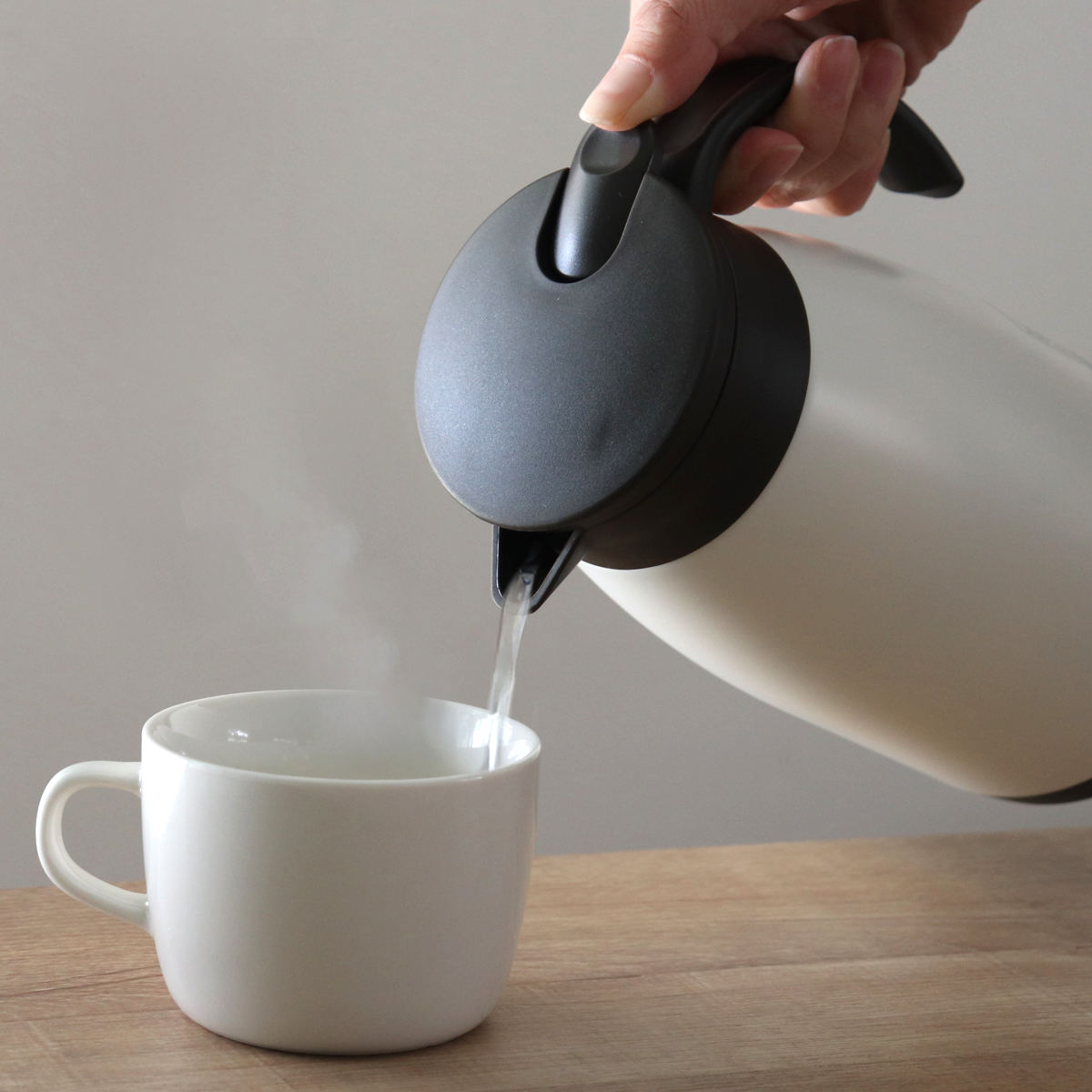 卓上ポット 500ml 保温 保冷 エコット テーブルポット ステンレス製 ( ステンレスポット 保温ポット 保冷ポット 真空二重構造 ステンレス お湯割り 魔法瓶 )