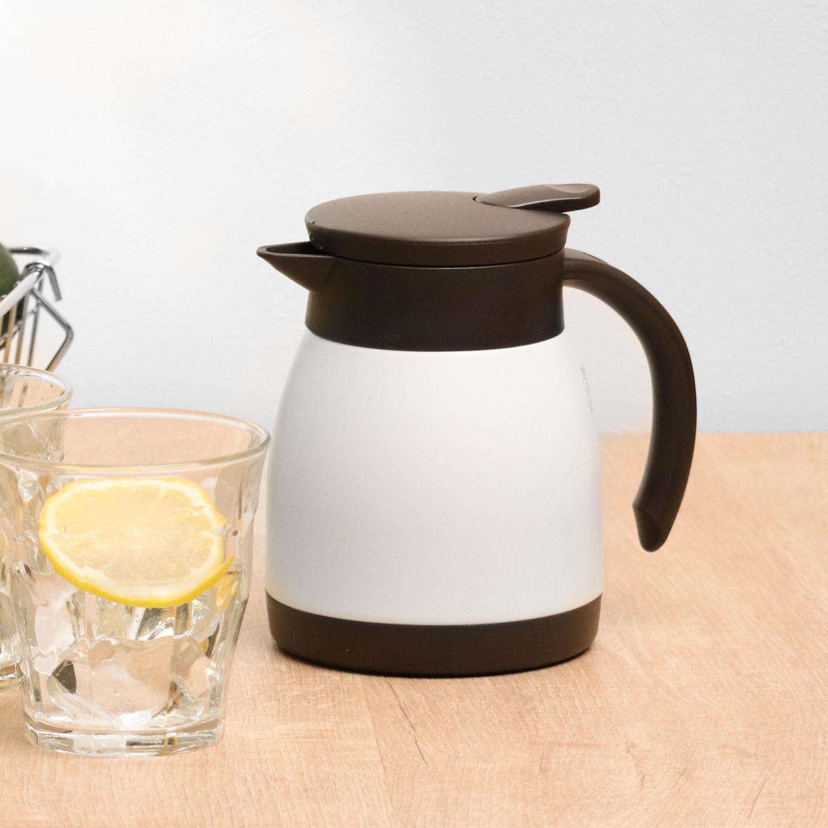 卓上ポット 500ml 保温 保冷 エコット テーブルポット ステンレス製 ( ステンレスポット 保温ポット 保冷ポット 真空二重構造 ステンレス お湯割り 魔法瓶 )