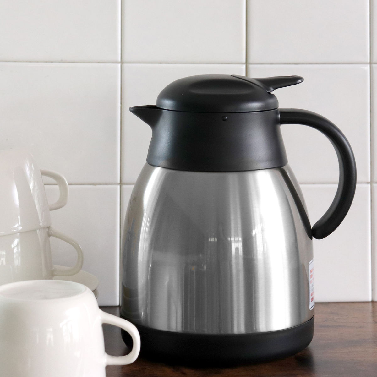 卓上ポット 1.2L 保温 保冷 イーシス テーブルポット ステンレス製 ( ステンレスポット 保温ポット 保冷ポット 押すだけ 真空二重構造 お湯割り 魔法瓶 )