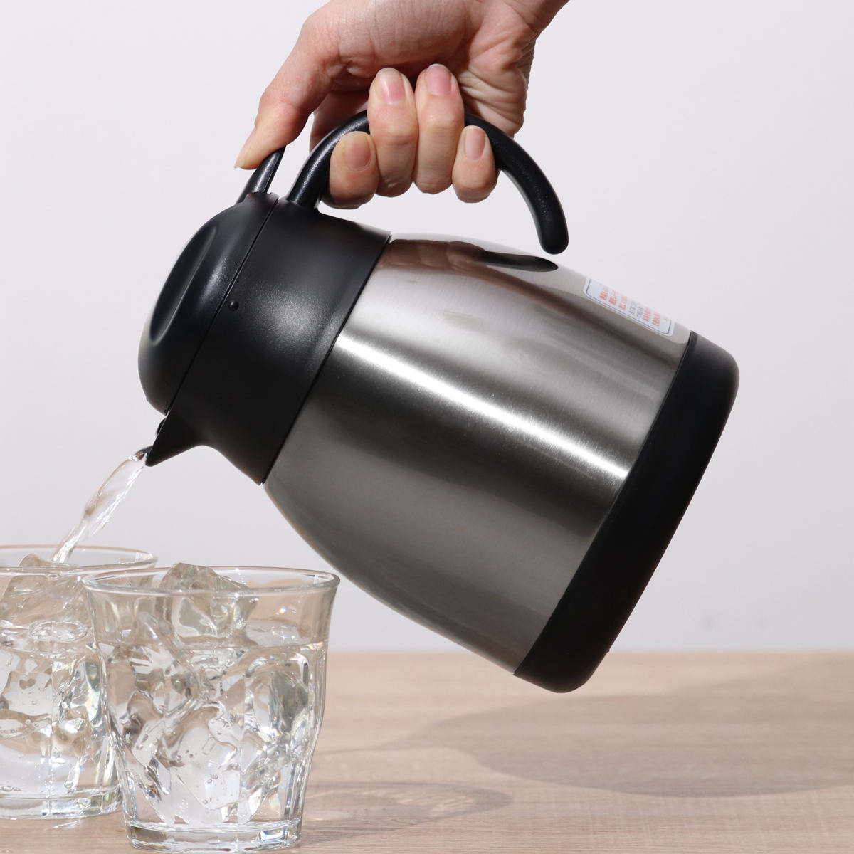 卓上ポット 1.2L 保温 保冷 イーシス テーブルポット ステンレス製 ( ステンレスポット 保温ポット 保冷ポット 押すだけ 真空二重構造 お湯割り 魔法瓶 )