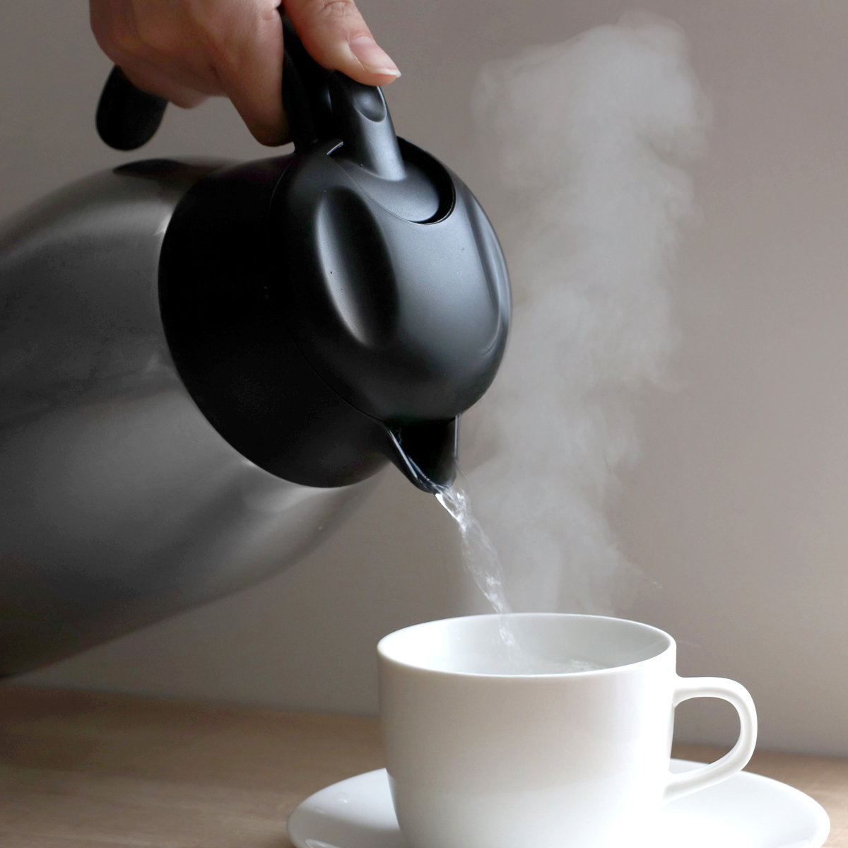 卓上ポット 1.2L 保温 保冷 イーシス テーブルポット ステンレス製 ( ステンレスポット 保温ポット 保冷ポット 押すだけ 真空二重構造 お湯割り 魔法瓶 )