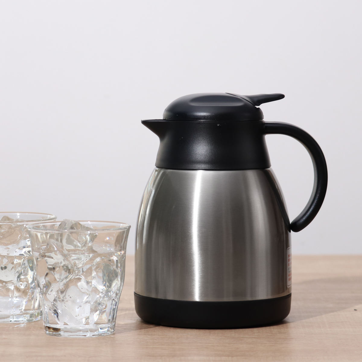 卓上ポット 1.2L 保温 保冷 イーシス テーブルポット ステンレス製 ( ステンレスポット 保温ポット 保冷ポット 押すだけ 真空二重構造 お湯割り 魔法瓶 )