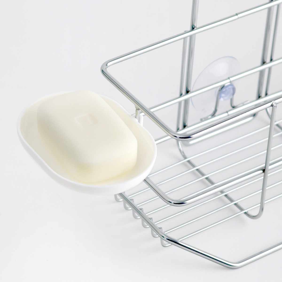 シャワーラック バスストレージ お風呂 ラック バスラック 収納 ( シャンプーラック 吊り下げ シャワーフック ボトルスタンド ボトル シャンプー コンディショナー ボディーソープ チューブ 棚 タオル フック 小物 整理 省スペース )