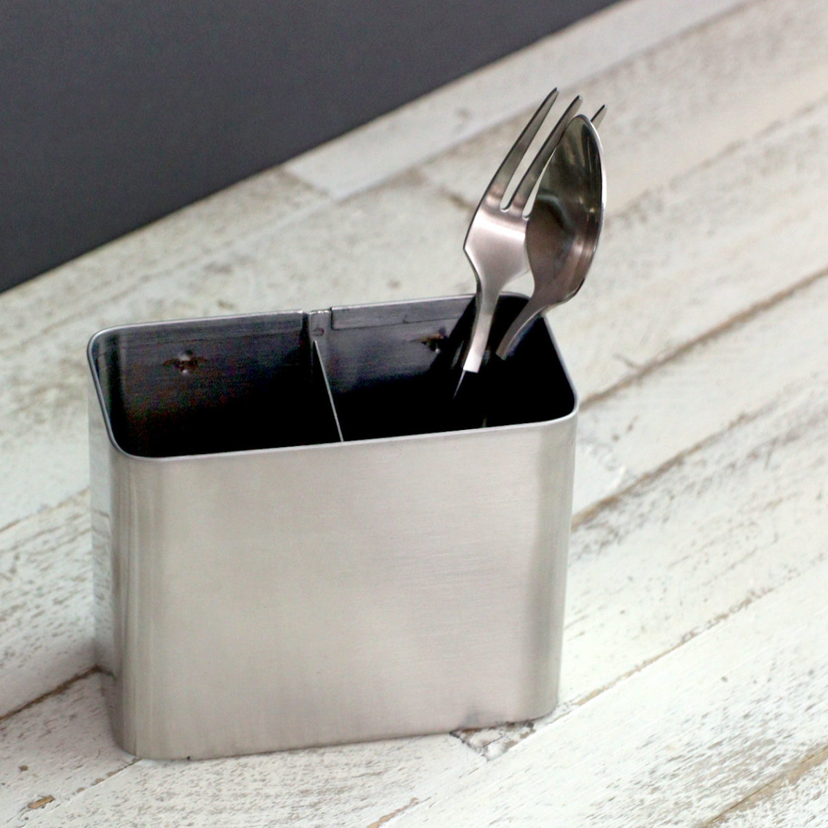 カトラリーポケット 18-8 ステンレス製 カトラリーポケット サスティナ ( カトラリー立て ツールポケット 仕切り付き オールステンレス カトラリー キッチンツール 箸立て 水切り 洗い物 食器洗い 乾燥 おすすめ )