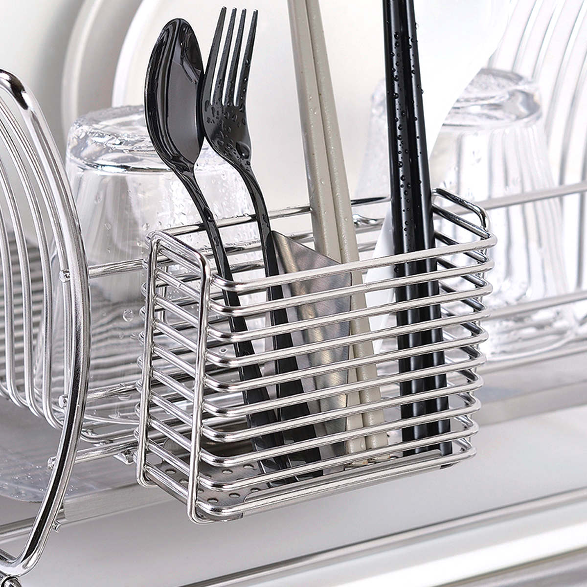 N様＊確認用カトラリー tower 山崎実業 蓋付きカトラリースタンド タワー 5372 5373