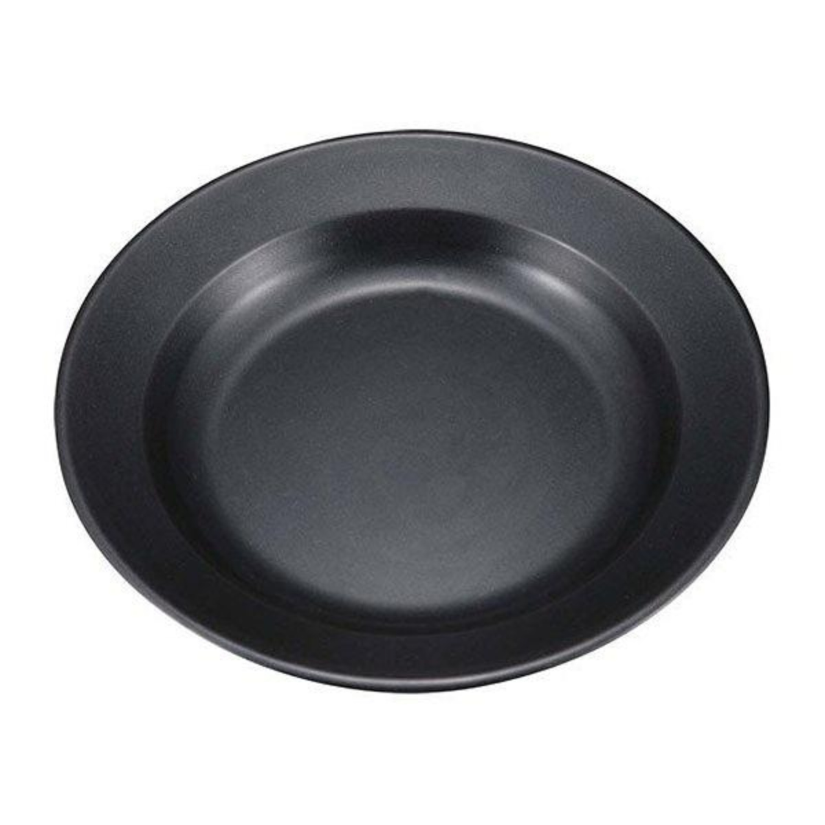 アウトドア用品 ブルーブラックコート 丸型 カレー皿 ふっ素樹脂加工 ( キャプテンスタッグ キャンプ用品 食器 CAPTAIN STAG 大皿 キッチンツール グッズ バーベキュー )