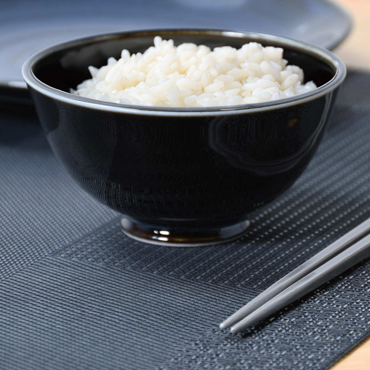 茶碗 12.5cm 軽量磁器 ( 食洗機対応 電子レンジ対応 お茶碗 飯椀 ちゃわん おちゃわん 軽い 軽量 和風 洋風 ライスボウル ごはん ご飯 大きめ シック おしゃれ ) 【ネイビー】 ネイビー