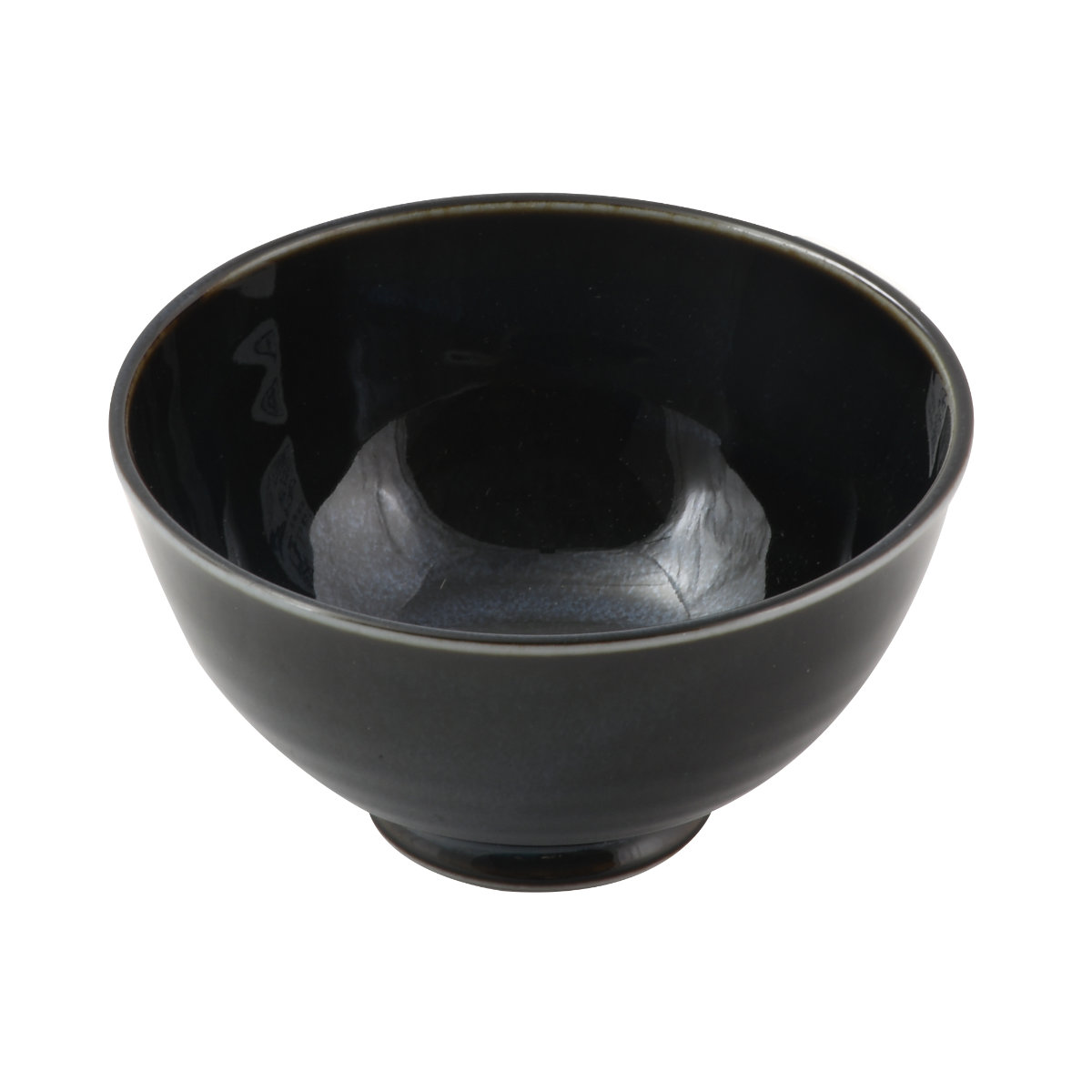 茶碗 12.5cm 軽量磁器 ( 食洗機対応 電子レンジ対応 お茶碗 飯椀 ちゃわん おちゃわん 軽い 軽量 和風 洋風 ライスボウル ごはん ご飯 大きめ シック おしゃれ ) 【ネイビー】 ネイビー