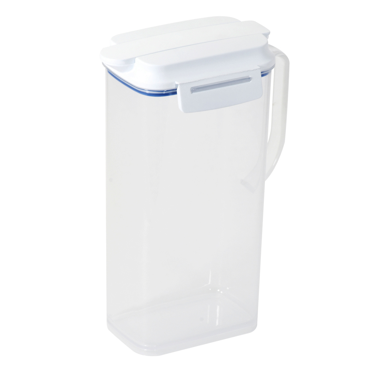 冷水筒 2L クールスター サイドロック冷水ポット ( ピッチャー 冷水ポット パッキン一体型 日本製 麦茶ポット 水差し スリム 麦茶 水 広口 取っ手付き ワンプッシュ 片手 )